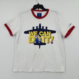 Boeing We‎ Can Do It Rosie The Riveter T-Shirt Mens Size XL White Airplane Pilot